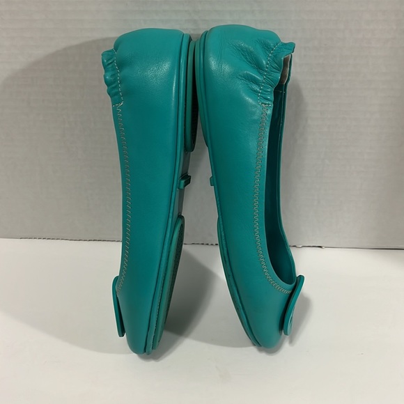 Tory Burch Turquoise Minnie Ballerina Flats 7.5 - Picture 7 of 17